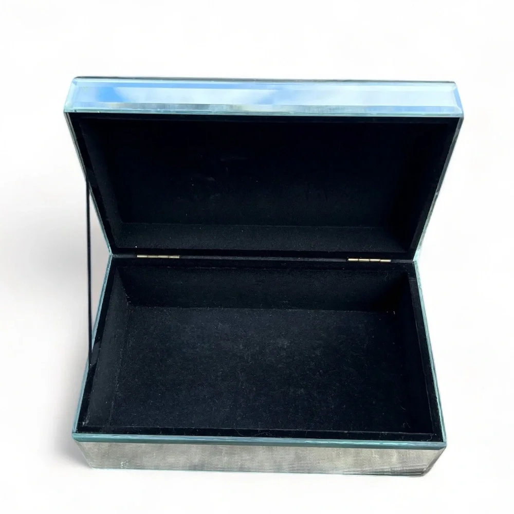 Personalized “M” Mirror Jewelry Trinket Storage Box